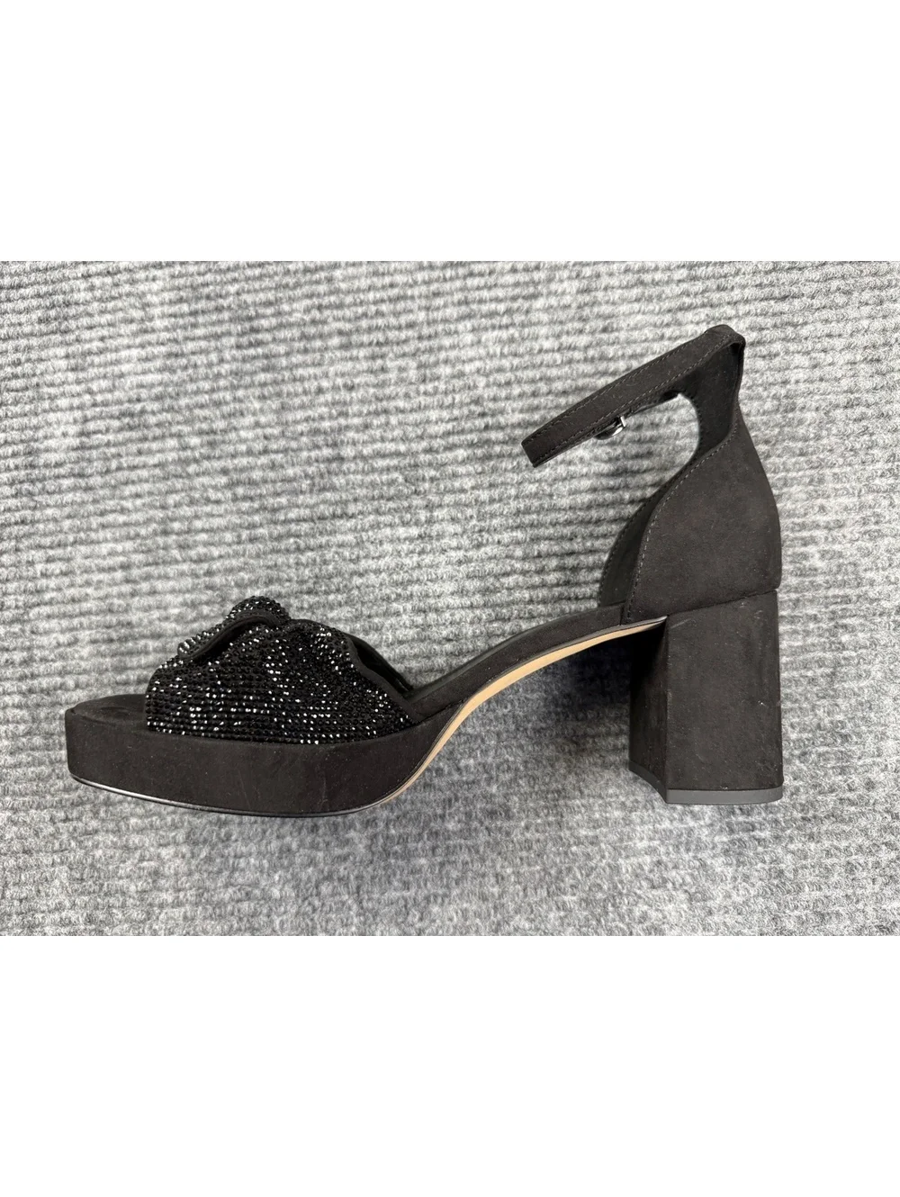 J.Crew Black Rhinestone Platform Block Heel Sandals Women’s Size 10 New [COPY]